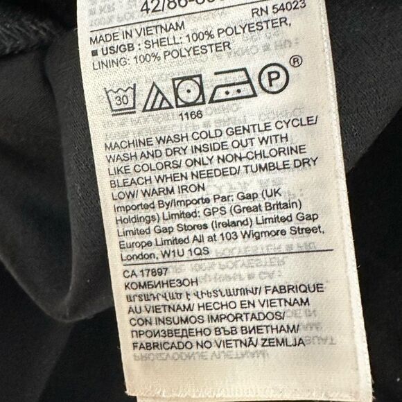 Banana Republic Black Side Stripe Sleeveless Cropped Jumpsuit | 4 - Picture 9 of 11